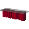 Image de SLIDE table basse AMORE TABLE (Rouge - Polyéthylène et verre)