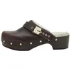 Image de Sabot femme en cuir marron SCHOLL PESCURA ROBIN LEATHER