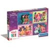 Image de Puzzle Clementoni Supercolor 4 En 1 Disney Princesses 21517