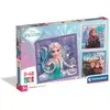 Image de Puzzle 3x48 pièces La Reine des Neiges CLEMENTONI