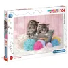 Image de Puzzle 104 Pieces - Chatons Et Pelotes - 48 X 33 Cm