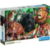 Image de Puzzle Clementoni Félins Sauvages 500 Pièces, Couleurs Vives, Illustration Captivante