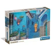 Image de Puzzle Compact 500 Pièces Blue Street Of Chefchaouen Avec Poster Clementoni