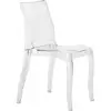 Image de Chaise salle à manger bar transparent empilable cristal light polycarbonate grand soleil design - transparent Grand Soleil
