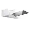 Image de Meliconi 480522 Ba Étagères Etagère Modulable Mural Synthétique Abs, Verre Trempé Blanc