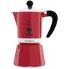 Image de Bialetti Rainbow Cafetière À Moka Noir, Rouge, Acier Inoxydable