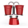 Image de Set cafetière italienne + 2 tasses - BIALETTI - Mini-express - Inox / Rouge