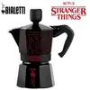 Image de Cafetière Moka Express Stranger Things Aluminium Noir/rouge 6 Tasses Bialetti