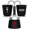 Image de Cafetière Mini Moka Stranger Things Thermosensible Céramique Noir/rouge 130 Ml Bialetti