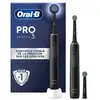 Image de Brosse a dents électriques oral-b pro 3 3900 - lot de 2 - 2 manches noirs - 3 brossettes - conçues par braun