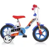 Image de Vélo Enfant Dino Bikes 10 Pouces Blanc et Bleu - Frein Avant - Stabilisateurs