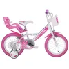 Image de DINO Vélo Enfant fille - 16 - 6/7 ans - Blanc et rose