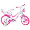 Image de Vélo pour fille rose et blanc 14'' flappy dino bikes