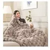 Image de Plaid Chauffant Dreamland Hygge Days Moka Effet Fourrure 160 X 120 Cm
