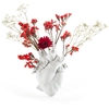 Image de SELETTI vase en forme de coeur LOVE IN BLOOM (Blanc - Porcelaine)