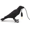 Image de SELETTI lampe de table BIRD LAMP WAITING à LED BLACK EDITION (Noir - Résine)