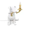 Image de Lampada da Tavolo Rio Cane Bianco Oro 42x25x34cm SELETTI