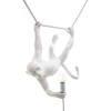 Image de SELETTI lampe à suspension MONKEY LAMP SWING WHITE à LED (Blanc - Résine)