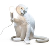 Image de SELETTI lampe de table MONKEY LAMP à LED (Blanc - Résine)