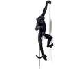 Image de SELETTI lampe murale applique MONKEY LAMP à LED BLACK EDITION (Noir, accroché à gauche - Résine)