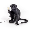 Image de SELETTI lampe de table MONKEY LAMP à LED BLACK EDITION (Noir - Résine)