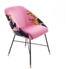 Image de SELETTI chaise rembourrée TOILETPAPER PADDED CHAIR (Pink Lipsticks - Tissu en polyester, Structure en bois, polyuréthane et métal)