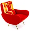Image de SELETTI fauteuil rembourré TOILETPAPER ARMCHAIR (Honey - Tissu en polyester, Structure en bois, polyuréthane et métal)