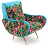 Image de SELETTI fauteuil rembourré TOILETPAPER ARMCHAIR (Roses - Tissu en polyester, Structure en bois, polyuréthane et métal)