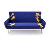 Image de SELETTI canapé 3 places TOILETPAPER ARMCHAIR (Lipsticks - Tissu en polyester, Structure en bois, polyuréthane et métal)