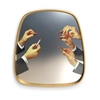 Image de SELETTI miroir mural MIRRORS GOLD FRAME TOILETPAPER L 54 x H 59 cm (Lipsticks - Verre, MDF et laiton)