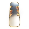Image de SELETTI miroir mural MIRRORS GOLD FRAME TOILETPAPER L 62 x H 140 cm (Lipsticks - Verre, MDF et laiton)