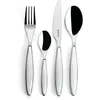 Image de Ménagère 24 pièces - Feeling - Blanc - Inox - Compatible lave-vaisselle - Design moderne