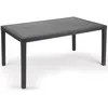 Image de Table à manger outdoor Prince effet rotin - PROGARDEN - 150x90x72cm - Noir - Design
