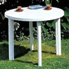 Image de Table de jardin ronde - IPAE PROGARDEN - Ø90 cm - Blanc - Polypropylène