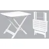 Image de Table de Camping - Adige - PVC - 2 Places - 45 x H52 cm - Pliable - Blanc