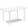 Image de Table de Jardin 137x85cm Plastique Blanc Faro