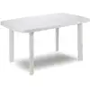 Image de Table de jardin 137 x 85 x h72 cm résine blanc progarden balcon terrasse