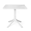 Image de NARDI table carré pour l'extérieur CLIP 80 (Blanc - Fibre de verre polypropylène et DurelTOP)