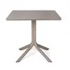 Image de NARDI table carré pour l'extérieur CLIP 80 (Gris tourterelle - Fibre de verre polypropylène et DurelTOP)