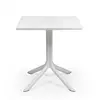 Image de NARDI table carré pour l'extérieur CLIP 70 (Blanc - Fibre de verre polypropylène et DurelTOP)