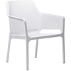 Image de NARDI set de 4 chaises avec accoudoirs pour extérieur NET RELAX (Blanc - Polypropylène PRV)