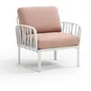 Image de NARDI fauteuil pour l'extérieur KOMODO (Blanc / Rose quartz - Polypropylène fibre de verre et tissu acrylique)
