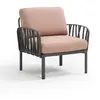 Image de NARDI fauteuil pour l'extérieur KOMODO (Anthracite / Rose quartz - Polypropylène fibre de verre et tissu acrylique)