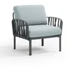 Image de NARDI fauteuil pour l'extérieur KOMODO (Anthracite / Glace - Polypropylène fibre de verre et tissu Sunbrella)