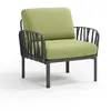 Image de NARDI fauteuil pour l'extérieur KOMODO (Anthracite / Avocat - Polypropylène fibre de verre et tissu Sunbrella)