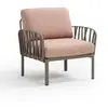 Image de NARDI fauteuil pour l'extérieur KOMODO (Tortourelle / Rose quartz - Polypropylène fibre de verre et tissu acrylique)
