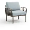 Image de NARDI fauteuil pour l'extérieur KOMODO (Tortourelle / Glace - Polypropylène fibre de verre et tissu Sunbrella)