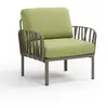 Image de NARDI fauteuil pour l'extérieur KOMODO (Tortourelle / Avocat - Polypropylène fibre de verre et tissu Sunbrella)