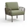 Image de NARDI fauteuil pour l'extérieur KOMODO (Tortourelle / Jungle - Polypropylène fibre de verre et tissu Sunbrella)