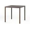 Image de NARDI table carré pour extérieur PIAVE 80 cm (Tabac - Plateau stratifi Pieds en aluminium peint)